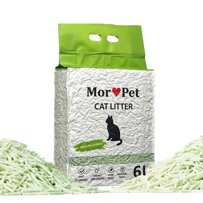 MorePet tofu kraikas katėms žaliosios arbatos kvapo, 6 L pakuotė