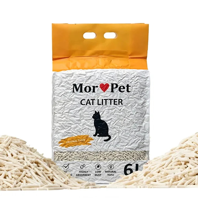 MorePet tofu kraikas katėms – natūralaus aromato, su švelnia vanilės nata, 6 L