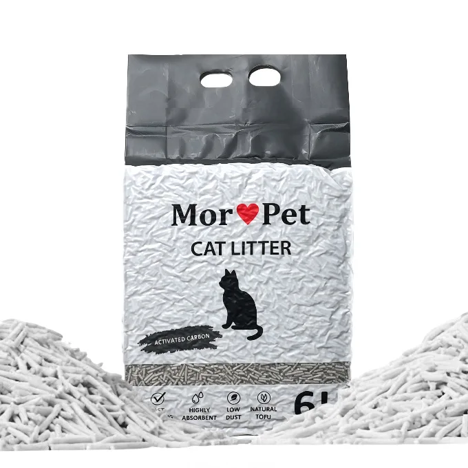MorePet tofu kraikas katėms su aktyviąja anglimi, 6 L
